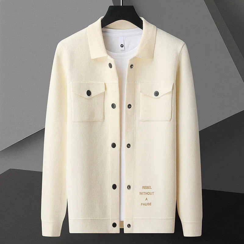 Soft, plush cardigan sweater for men in a variety of colors and sizes, featuring a relaxed bat sleeve design for effortless style and comfort.