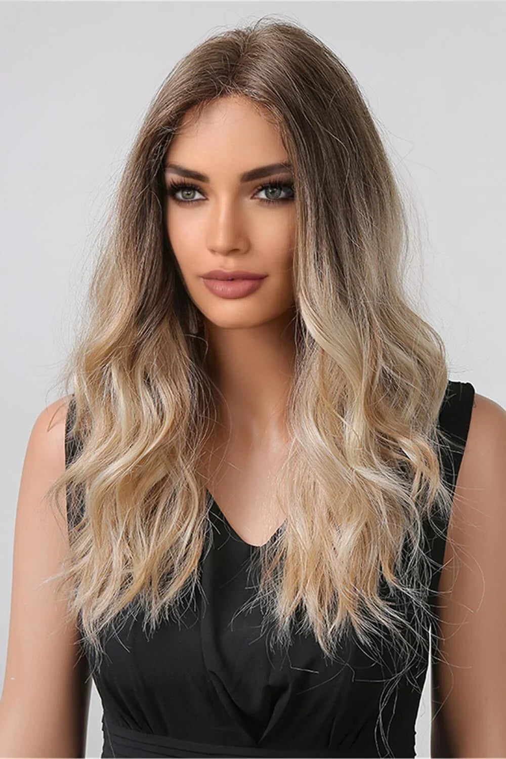 Premium 24-inch long wave lace front wig with 150% density, featuring a natural-looking lace front and elegant waves for a head-turning look.