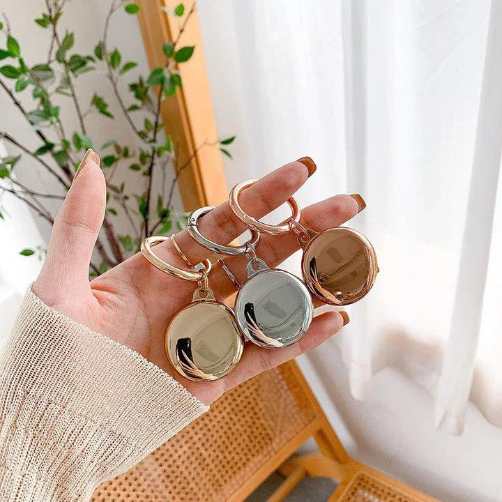 Stylish electroplated soft silicone TPU Airtag keychain cover in multiple colors for added protection and style