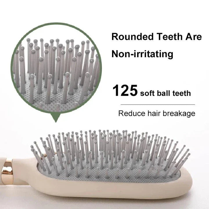 Portable heart-shaped scalp massage comb with airbag feature for curly hair and antistatic design