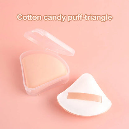 A set of three makeup sponges in round, rectangle, and triangle shapes for precise, flawless makeup application