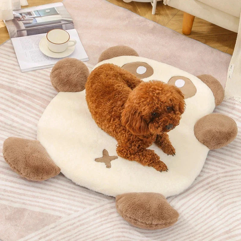 Cozy and stylish panda-themed pet bed with soft, non-slip, and machine-washable features