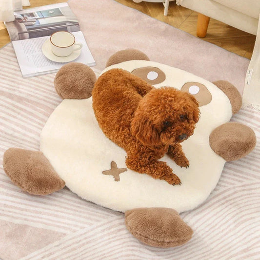 Cozy and stylish panda-themed pet bed with soft, non-slip, and machine-washable features