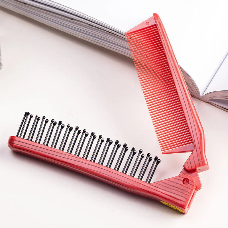 Hhomeenjoy Compact and Stylish Mini Red Folding Pocket Comb