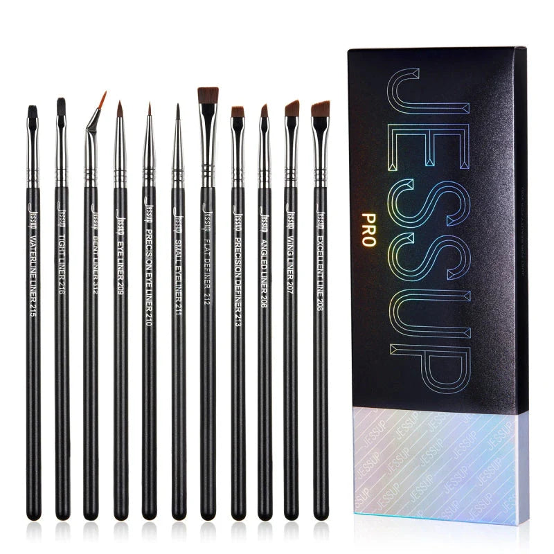 11-Piece Precision Eyeliner Brush Set with Diverse Brushes for Flawless Eye Makeup Application