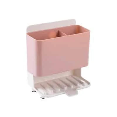 Pastel color kitchen organizer made of eco-friendly ABS material, offering versatile storage solutions for spices, utensils, and small appliances