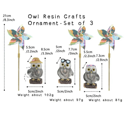 Elegant owl decor made of high-quality resin, featuring a blend of artisanal craftsmanship and precise engineering for a durable and lifelike appearance.