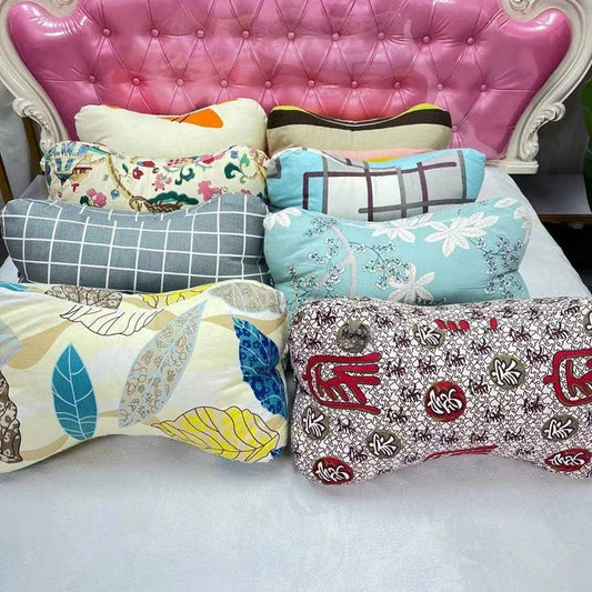 Multifunctional sofa cushion with vibrant cartoon-inspired designs, including flowers, plants, and cloud patterns, adding a playful touch to any living space.