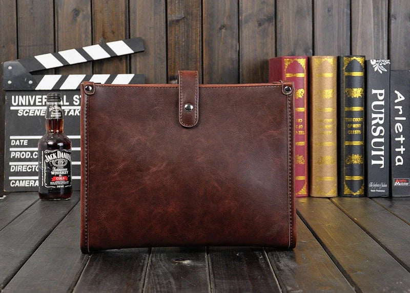 Stylish Men's Shoulder Messenger Bag with Korean-inspired Design, Crafted from Durable PU Leather