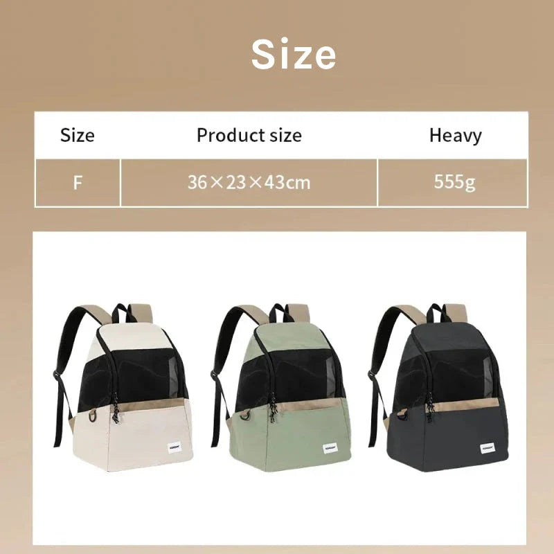 Breathable canvas lightweight backpack for cats and small dogs to accompany owners on outdoor adventures and travels