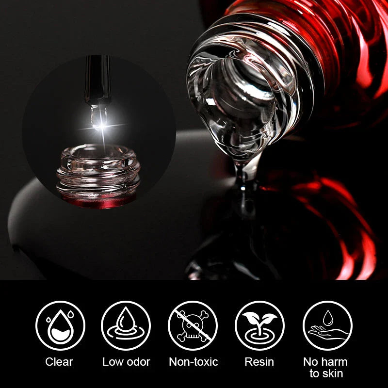 Clear Blooming Gel Polish - A 15ml UV LED soak-off nail art polish that creates mesmerizing marble effects for your nails