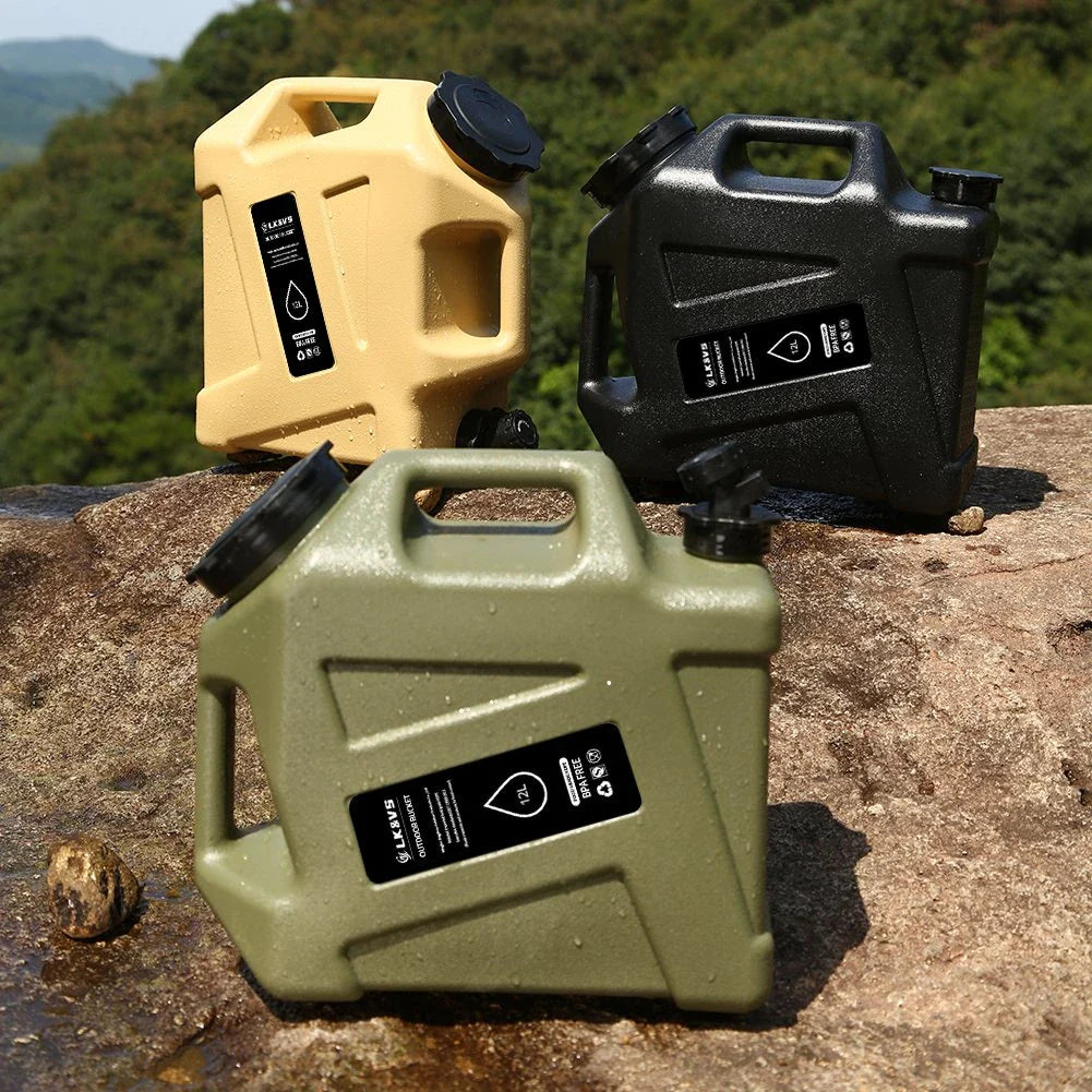 12L Portable Emergency Water Dispenser for Camping, Road Trips, and Outdoor Adventures