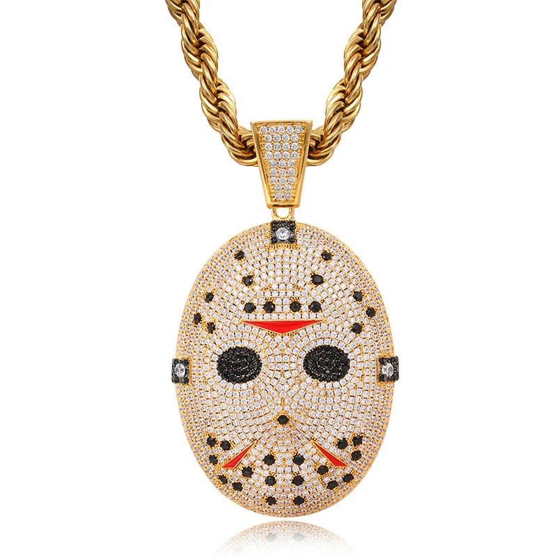Stylish chainsaw-inspired pendant necklace made of premium copper and stainless steel