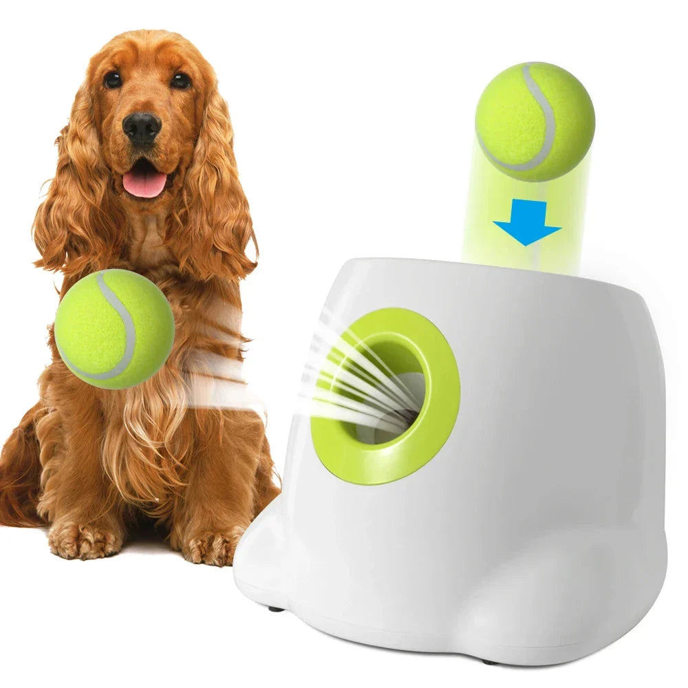 Automatic Tennis Ball Launcher with three-stage distance control and infrared sensor for safe, consistent ball delivery