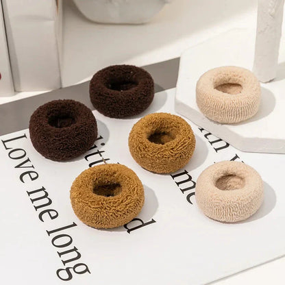 6 Pack of Stylish High Elastic Hair Bands in Solid Colors for Women's Hairstyles