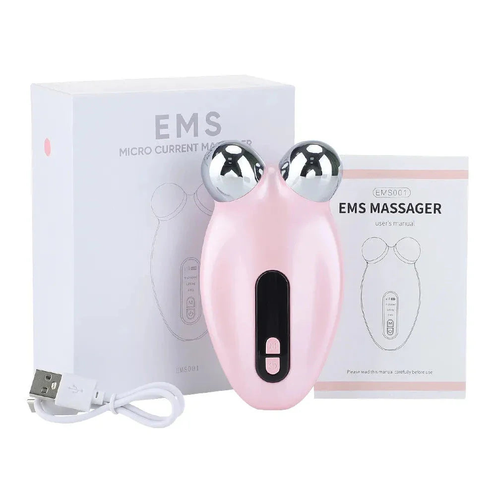 Professional Facial Microcurrent Roller for Lifting and Reducing Double Chin