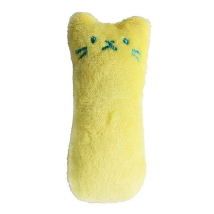 Cozy cotton-gray plush toy filled with catnip for playful cats