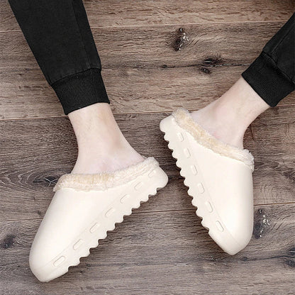 Cotton-padded Baotou slippers in various colors and sizes, providing comfort and style for casual everyday wear.