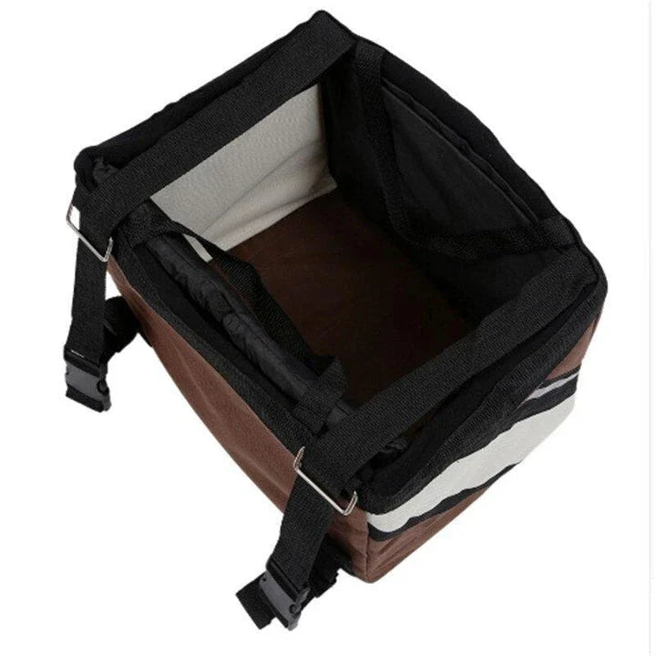 Deluxe Bike Pet Carrier - A stylish and secure way to transport your furry friend on bike rides and outdoor adventures