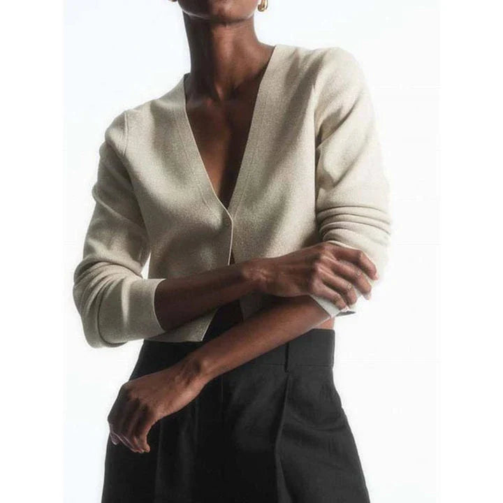Hhomeenjoy US Cozy and Chic V-Neck Cardigan for Effortless Autumn Style