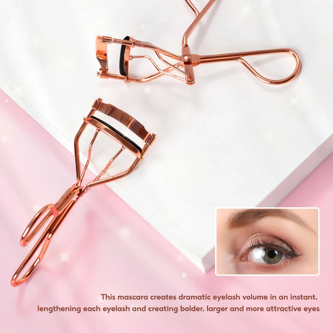 Premium Rose Gold Eyelash Curler for Effortlessly Curled, Voluminous Lashes