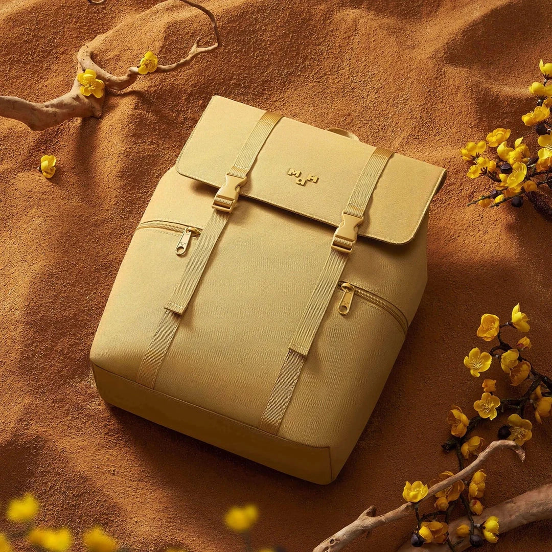 A fashionable and functional backpack made of durable polyester with multiple pockets and a comfortable carrying system, suitable for both men and women.