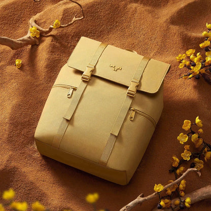 A fashionable and functional backpack made of durable polyester with multiple pockets and a comfortable carrying system, suitable for both men and women.
