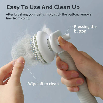 Dual Head Electric Pet Brush with Negative Ion Technology for Effortless, Comfortable Grooming