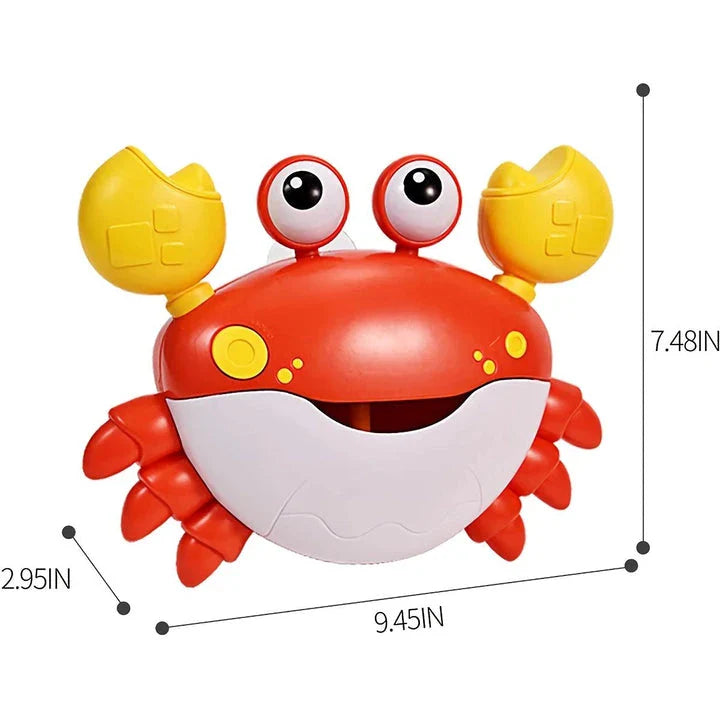 Red Crab Bubble Bath Toy Machine - Colorful Bubbles and Soothing Music for Enchanting Bath Time Fun