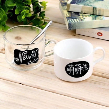 Black Label Sticker Set for Jars and Glass Bottles - Durable PVC Labels, Elegant Design, Versatile Organization