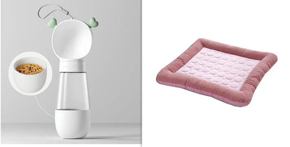 A soft, blue cooling pet bed made of breathable, high-tech fabric to keep dogs and cats cool and comfortable.