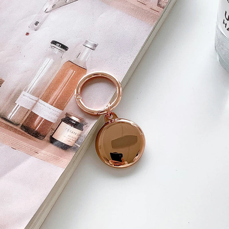 Stylish electroplated soft silicone TPU Airtag keychain cover in multiple colors for added protection and style