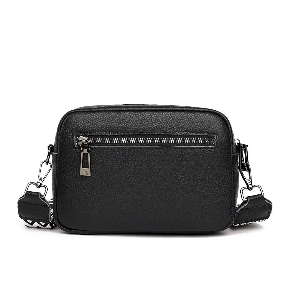 Stylish and functional genuine leather crossbody bag for women with interior organization pockets