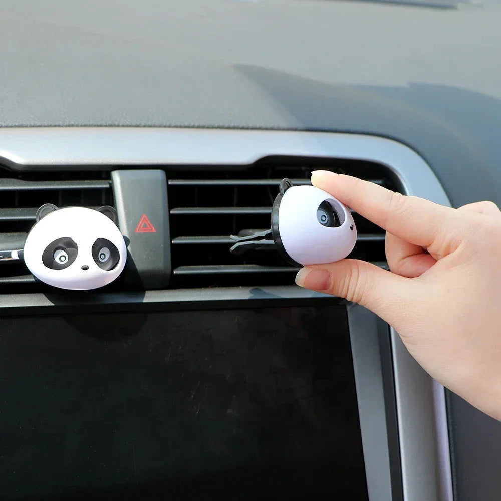 Cute panda-shaped car air freshener with long-lasting fragrance to refresh your vehicle's interior