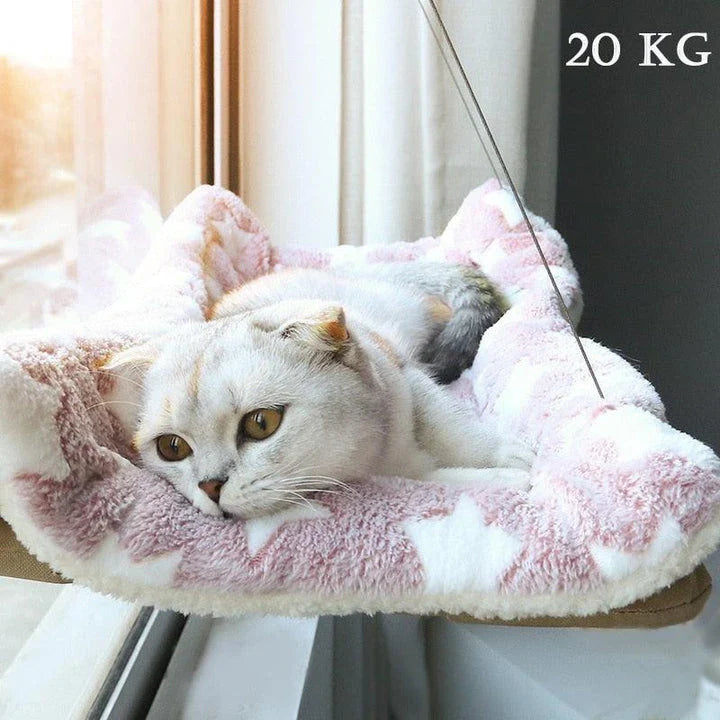 Cozy cat hammock in various colors, including green, khaki, purple, blue, and more, with and without cushions