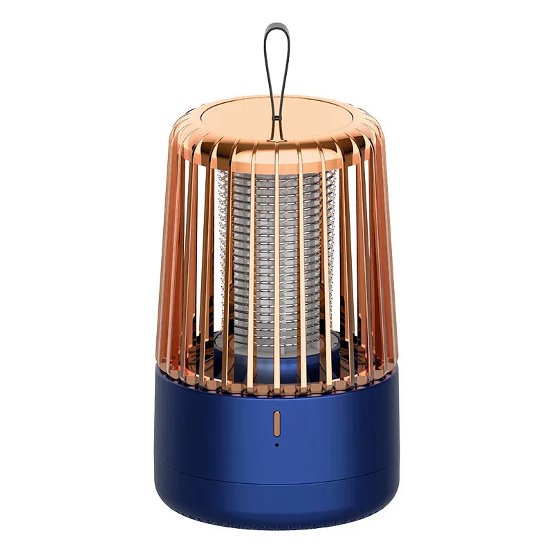 Portable mosquito repellent with adjustable settings and built-in light for outdoor activities