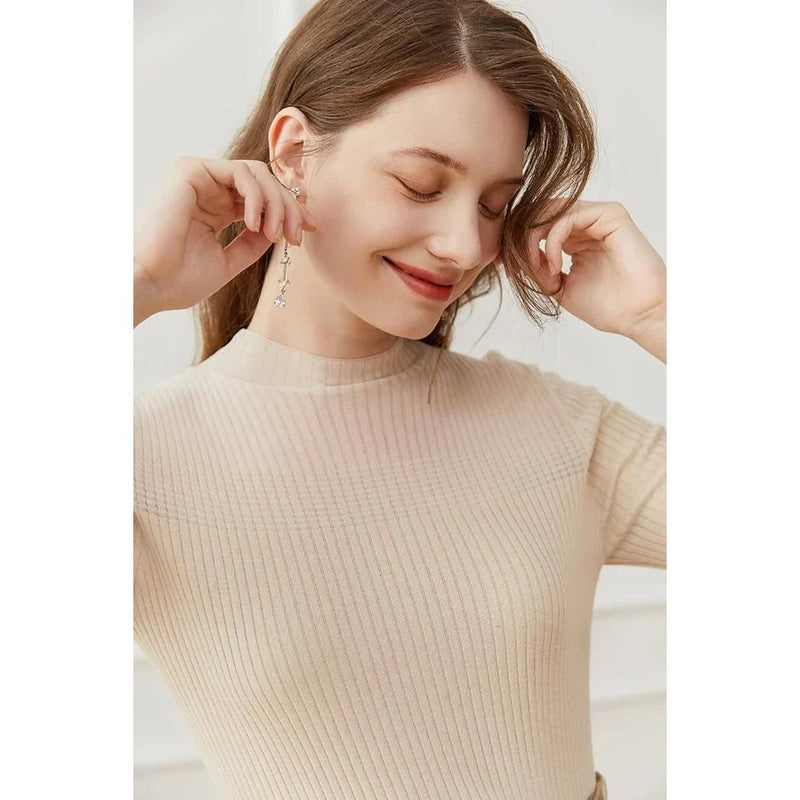 Hhomeenjoy Elegant and Comfortable Women's Half Sleeve Knitted Top