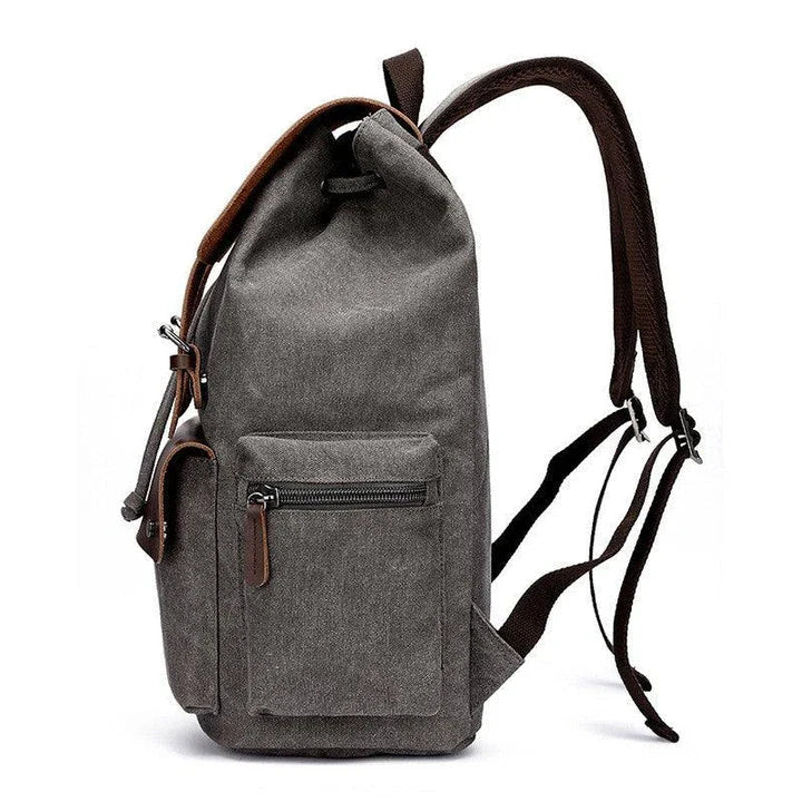 Durable canvas backpack with spacious 20-35L capacity, convenient draw-string closure, and unisex design for everyday use