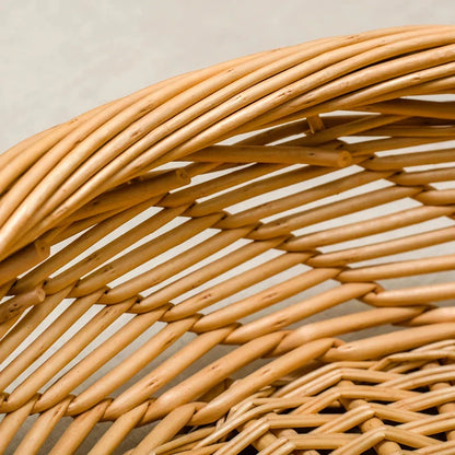 Elegant eco-friendly wicker bamboo storage basket in various sizes, perfect for organizing kitchen, bathroom, and living spaces