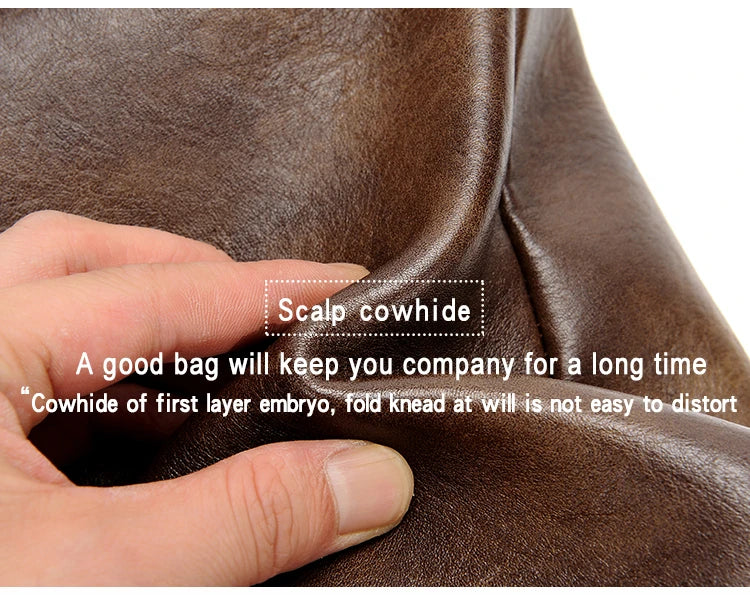 Fashionable casual men's Korean-style satchel bag made of premium PU leather with multiple compartments and adjustable strap