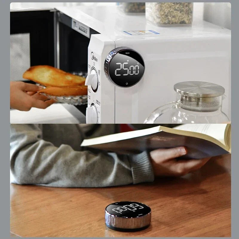 Multi-Function Magnetic Kitchen Timer with Digital Countdown and Stopwatch for Cooking, Exercising, and Time Management