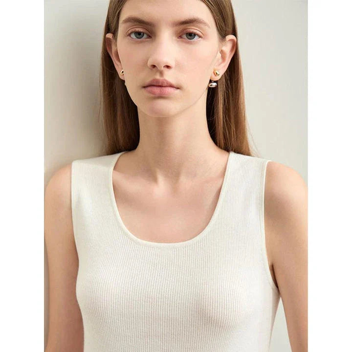 Elegant summer silk camisole with fashionable cutout design for modern women