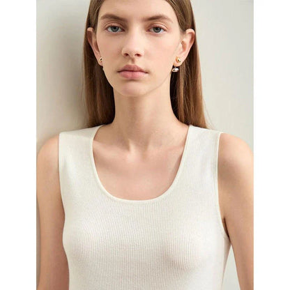 Elegant summer silk camisole with fashionable cutout design for modern women