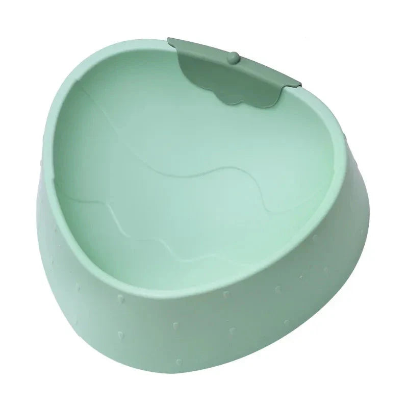 Cartoon-style pet bowl with anti-slip base, designed to provide comfort and reduce mess during mealtime for dogs and cats.