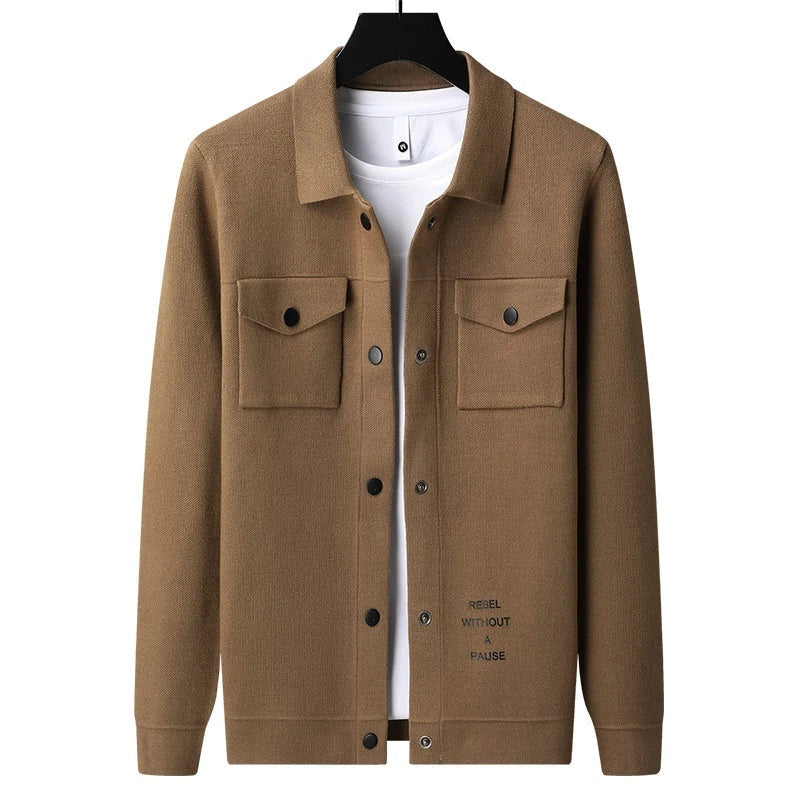 Soft, plush cardigan sweater for men in a variety of colors and sizes, featuring a relaxed bat sleeve design for effortless style and comfort.