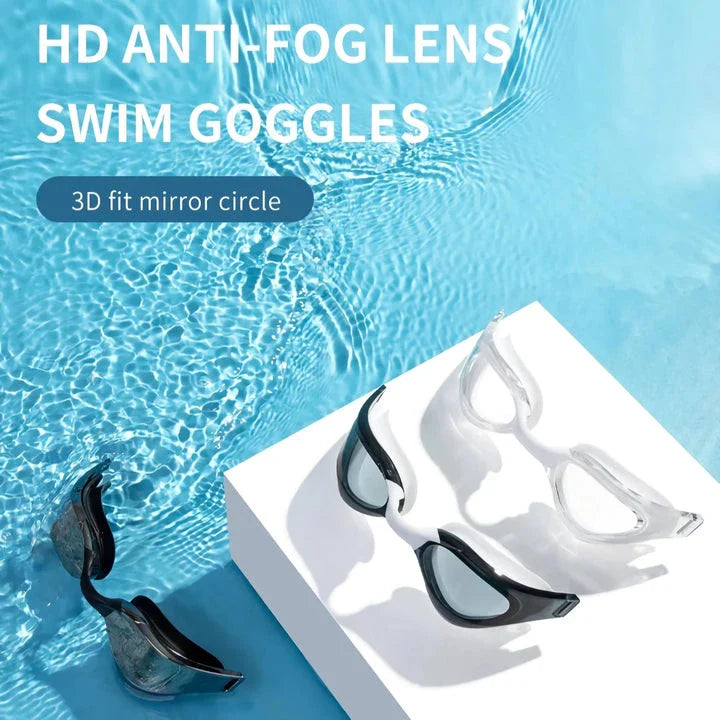 Professional anti-fog, UV-protective swimming goggles with customizable fit and durable construction