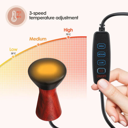 Electric Heated Gua Sha Stone for Facial Lifting and Skin Firming Treatment