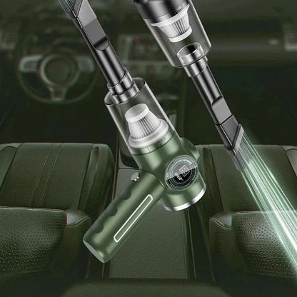 Powerful cordless car vacuum cleaner with high suction power, versatile accessories, and compact design for effortless car interior cleaning