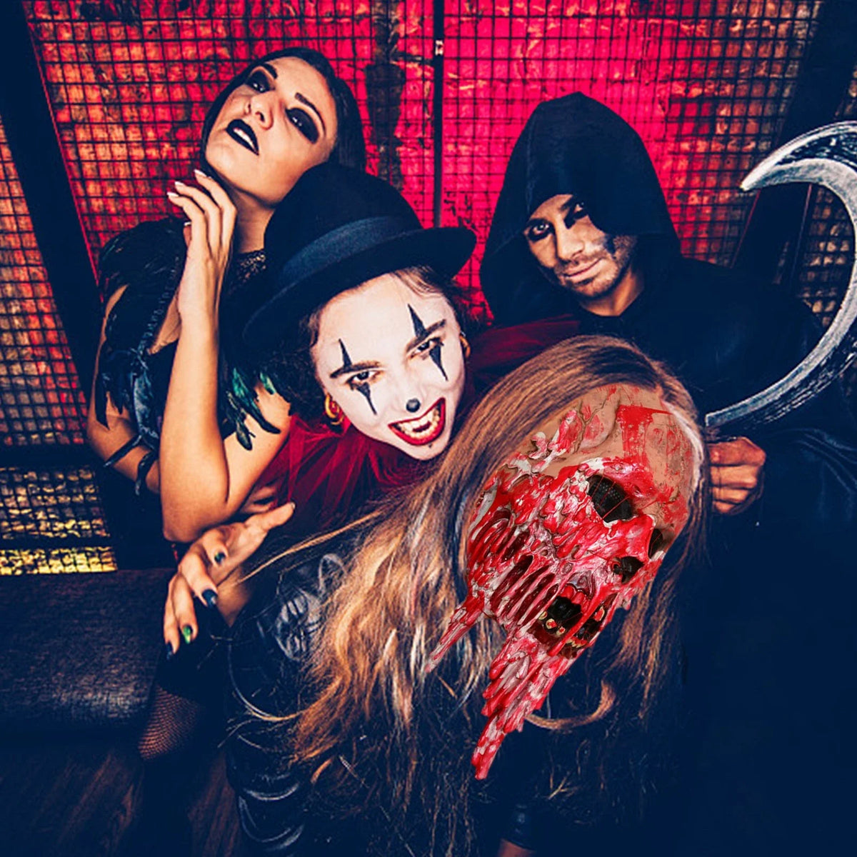 Terrifying Halloween Blood Ghost Face Mask with Chilling Design and Comfortable Fit