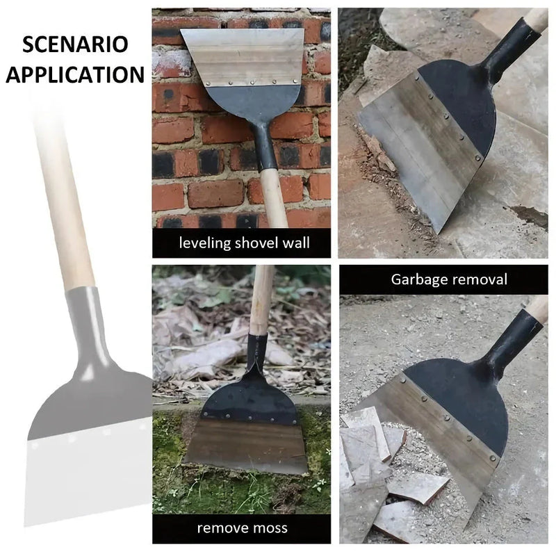 Hhomeenjoy Heavy-Duty Multifunctional Garden Cleaning Shovel - Manganese Steel Flat Head